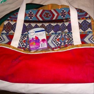 Large Gypsy Print Bag reversible Camo Print